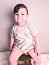 Load image into Gallery viewer, RAPIFE - BROWN AND WHITE STRIPE SHORTS AND T-SHIRT