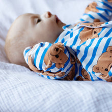 Load image into Gallery viewer, UNISEX BABY COTTON SLEEPSUIT - TEDDY STRIPE