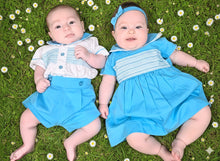 Load image into Gallery viewer, MABINI - BOYS 2 PIECE SMOCKED SHORTS SET - TEAL