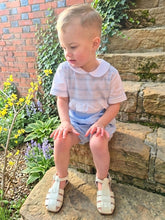 Load image into Gallery viewer, MABINI - BOYS 2 PIECE SMOCKED SHORTS SET - BABY BLUE