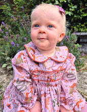 Load image into Gallery viewer, BUTTON UP BABY - OWL SMOCKED DRESS