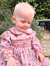 Load image into Gallery viewer, BUTTON UP BABY - OWL SMOCKED DRESS