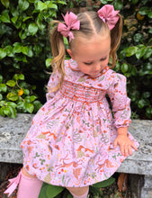 Load image into Gallery viewer, BUTTON UP BABY - OWL SMOCKED DRESS
