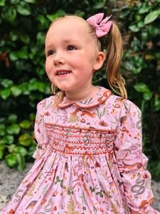 BUTTON UP BABY - OWL SMOCKED DRESS