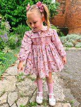 Load image into Gallery viewer, BUTTON UP BABY - OWL SMOCKED DRESS