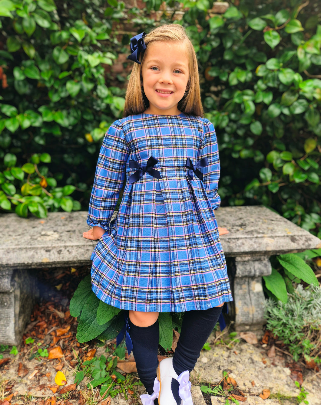BUTTON UP BABY - CLASSIC BLUE CHECK DRESS
