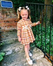 Load image into Gallery viewer, BUTTON UP BABY - BEIGE CHECKED DRESS