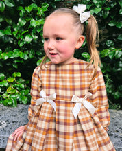 Load image into Gallery viewer, BUTTON UP BABY - BEIGE CHECKED DRESS