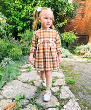 Load image into Gallery viewer, BUTTON UP BABY - BEIGE CHECKED DRESS