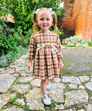 Load image into Gallery viewer, BUTTON UP BABY - BEIGE CHECKED DRESS