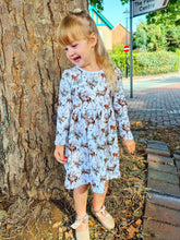 Load image into Gallery viewer, BUTTON UP BABY- DEER PRINT JERSEY DRESS