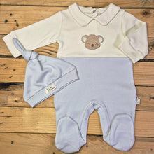 Load image into Gallery viewer, BEAR SLEEPSUIT - BLUE SLATE