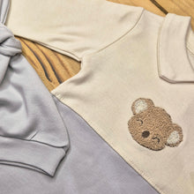 Load image into Gallery viewer, BEAR SLEEPSUIT - BLUE SLATE