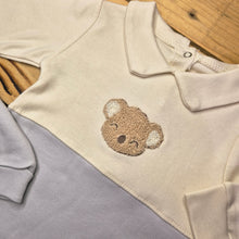 Load image into Gallery viewer, BEAR SLEEPSUIT - BLUE SLATE