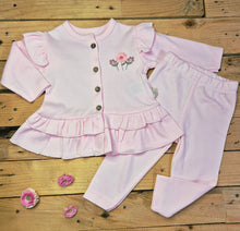Load image into Gallery viewer, BABY PINK RIBBED 2 PIECE LOUNGEWEAR SET