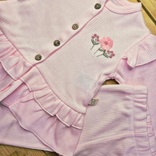 Load image into Gallery viewer, BABY PINK RIBBED 2 PIECE LOUNGEWEAR SET