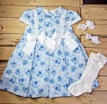 Load image into Gallery viewer, BLUE ROSE SPANISH STYLE DRESS