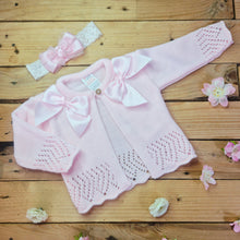 Load image into Gallery viewer, BOWED CARDIGAN - BABY PINK