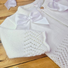 Load image into Gallery viewer, BOWED CARDIGAN - WHITE