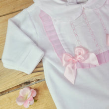 Load image into Gallery viewer, 2 BOWS VELOUR SLEEPSUIT - WHITE