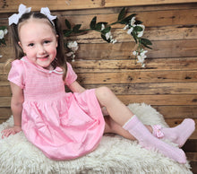 Load image into Gallery viewer, MABINI - DUSKY PINK FLORAL SMOCKED DRESS