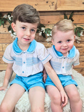 Load image into Gallery viewer, MABINI - BOYS 2 PIECE SMOCKED SHORTS SET - TEAL