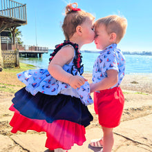 Load image into Gallery viewer, BUTTON UP BABY - MARGOT FRILLS - SAILING BOATS