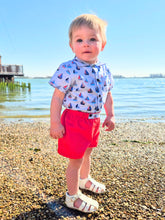 Load image into Gallery viewer, BUTTON UP BABY - SHIRT AND SHORTS 2 PIECE SET - SAILING BOATS