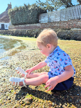 Load image into Gallery viewer, BUTTON UP BABY - SHIRT AND SHORTS 2 PIECE SET - SAILING BOATS