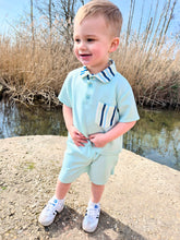 Load image into Gallery viewer, TIFFANY FASHION - BOYS 2 PIECE POCKETED POLO-SHIRT/SHORTS SET - MINT