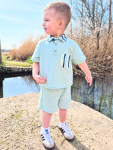 Load image into Gallery viewer, TIFFANY FASHION - BOYS 2 PIECE POCKETED POLO-SHIRT/SHORTS SET - MINT