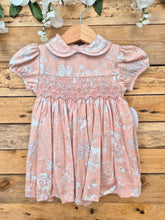 Load image into Gallery viewer, MABINI - PEACH FLORAL SMOCKED DRESS