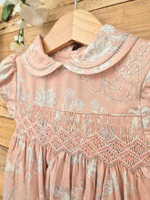 Load image into Gallery viewer, MABINI - PEACH FLORAL SMOCKED DRESS