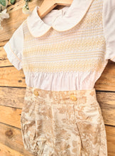 Load image into Gallery viewer, MABINI - TOILE DE JOUY BOYS 2 PIECE SMOCKED SHORTS SET - CAMEL