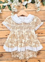 Load image into Gallery viewer, MABINI - TOILE DE JOUY SMOCKED DRESS - CAMEL