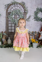 Load image into Gallery viewer, BUTTON UP BABY - CORAL BUNNY DRESS