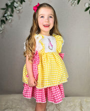 Load image into Gallery viewer, BUTTON UP BABY - PINK GINGHAM BOW DRESS