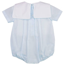 Load image into Gallery viewer, PETIT AMI - ROMPER WITH TRAIN EMBROIDERY IN BLUE