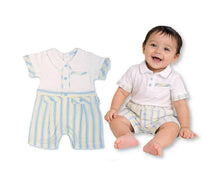 Load image into Gallery viewer, MY LITTLE CHICK - BABY BOYS STRIPED ROMPER