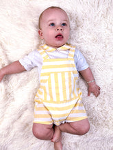 Load image into Gallery viewer, RAPIFE - YELLOW STRIPED DUNGAREE BODYSUIT