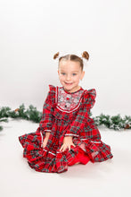 Load image into Gallery viewer, BUTTON UP BABY - RED TARTAN CHRISTMAS DRESS