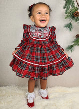 Load image into Gallery viewer, BUTTON UP BABY - RED TARTAN CHRISTMAS DRESS