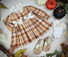 Load image into Gallery viewer, BUTTON UP BABY - BEIGE CHECKED DRESS