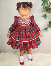 Load image into Gallery viewer, BUTTON UP BABY - RED TARTAN CHRISTMAS DRESS