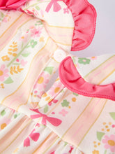 Load image into Gallery viewer, RYLEE FAITH - SPRING FLORAL BOW RUFFLE BLOOMER SET