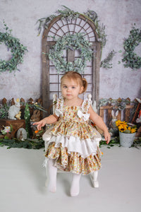 BUTTON UP BABY - BUNNY PUFFBALL DRESS