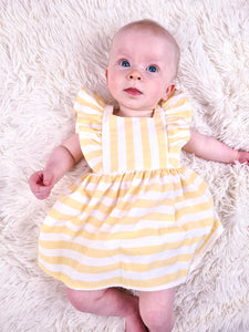 RAPIFE - YELLOW STRIPED SUMMER DRESS