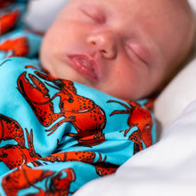 Load image into Gallery viewer, UNISEX BABY COTTON SLEEPSUIT - LOBSTER PRINT