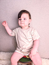 Load image into Gallery viewer, RAPIFE - BROWN AND WHITE STRIPE SHORTS AND T-SHIRT