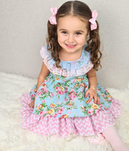 Load image into Gallery viewer, BUTTON UP BABY - FLORAL RUFFLE DRESS